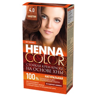 Стойкая крем-краска для волос fito косметик henna color