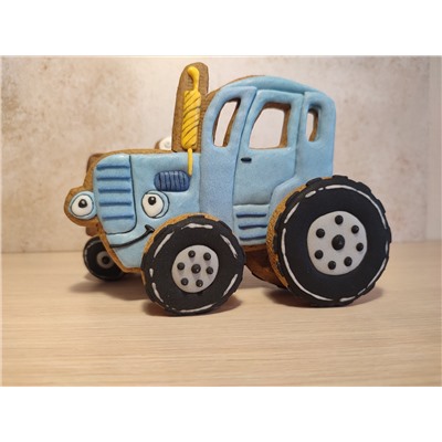 Объемный трактор и тележка, "Синий трактор", 1 шт