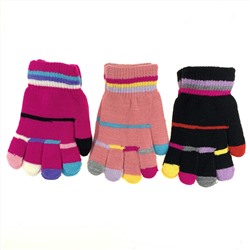 Перчатки для девочки 4-6 лет (микс цвета)
