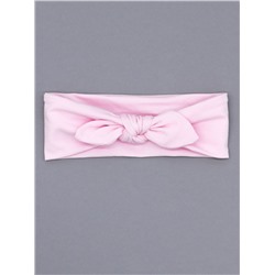 Повязка-солоха трикотажная для девочки однотонная, розовый