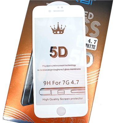 5D Стекло для iPhone  Белое