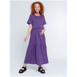 Платье оверсайз "Ярусное летнее" фиолетовое