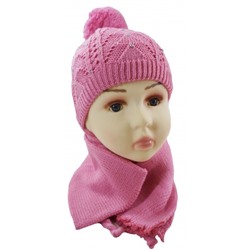 Комплект весна-осень шапка и шарф для девочек