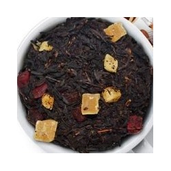 Чай черный "Принц персии" Черный среднелистовой чай, кусочки папайя, дыни, груши с ароматом апельсина и ананаса.