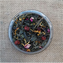 Чай зеленый "Королева Екатерина" Зеленый китайский чай с  рябиной красной, цветами календулы, лепестками роз, кусочками папайя, с ароматом лесных ягод.